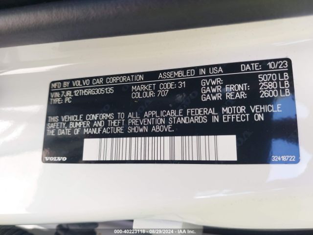 7JRL12TH5RG305135 Volvo S60 B5 Plus Black Edition