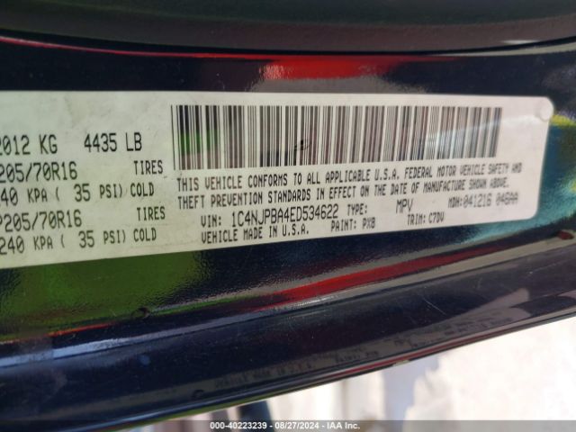 1C4NJPBA4ED534622 Jeep Patriot Sport