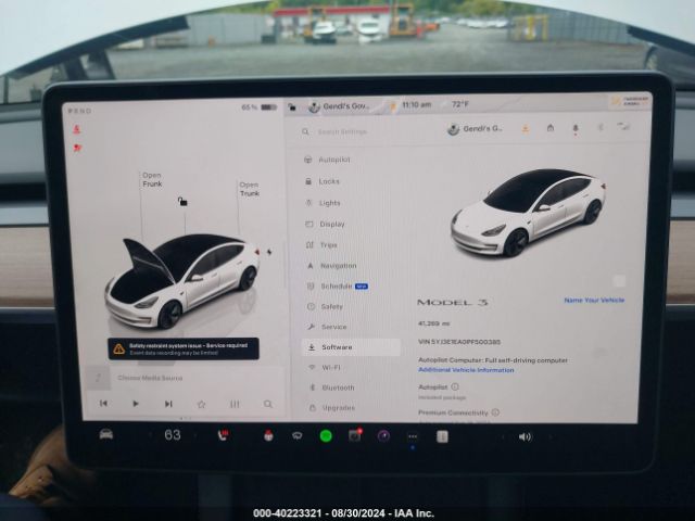 5YJ3E1EA0PF500385 Tesla Model 3 Rear-wheel Drive