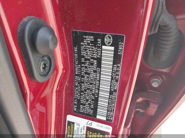 Toyota CAMRY SE 2015 4T1BF1FK9FU888122 Image 9