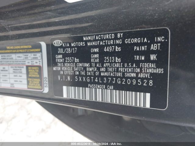 5XXGT4L37JG209528 KIA Optima S