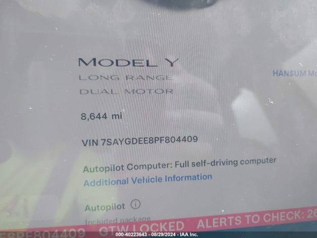 2023 TESLA MODEL Y 7SAYGDEE8PF804409 Photo 6