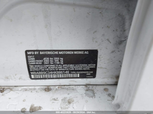 WBA8B9C34HK886148 BMW 330I