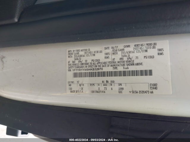 Ford Transit-250 2017 1FTYR1YM5HKB32970 Image 9