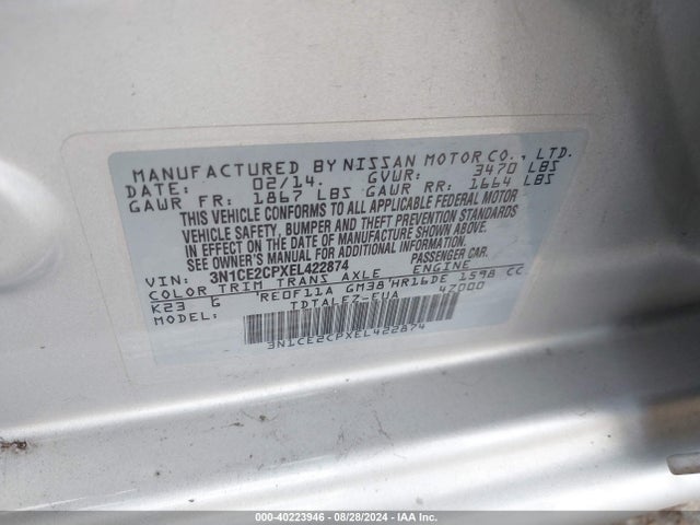 Nissan Versa Note Sv 2014 3N1CE2CPXEL422874 Image 9
