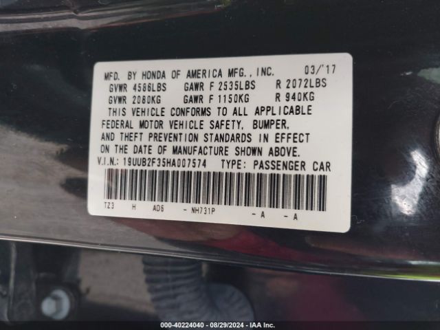 19UUB2F35HA007574 Acura Tlx V6