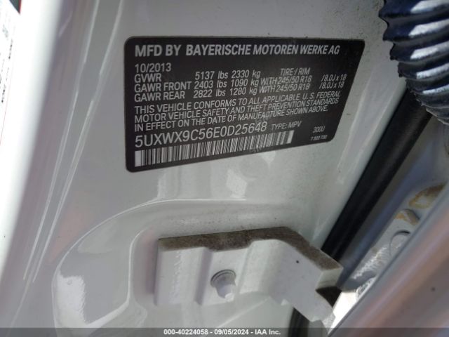 5UXWX9C56E0D25648 BMW X3 Xdrive28i