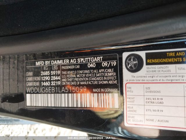 2020 MERCEDES-BENZ S 450 WDDUG6EB1LA515099 Photo 8