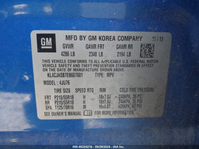 KL4CJASB7EB607601 Buick Encore