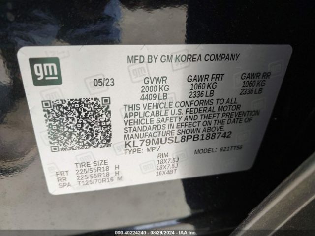 KL79MUSL8PB188742 Chevrolet Trailblazer Awd Rs