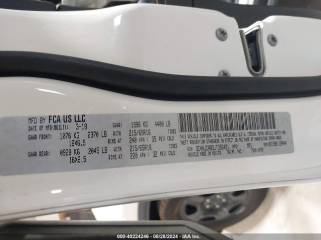 3C4NJCAB3JT356421 Jeep Compass Sport Fwd