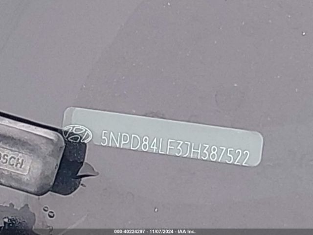 5NPD84LF3JH387522 Hyundai ELANTRA SEL