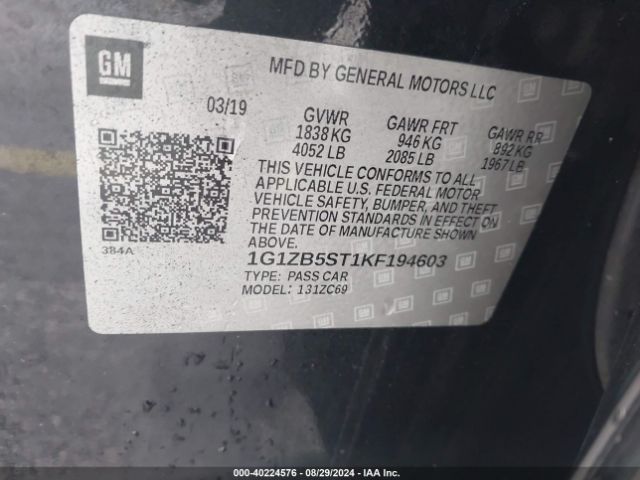 1G1ZB5ST1KF194603 Chevrolet Malibu 1ls