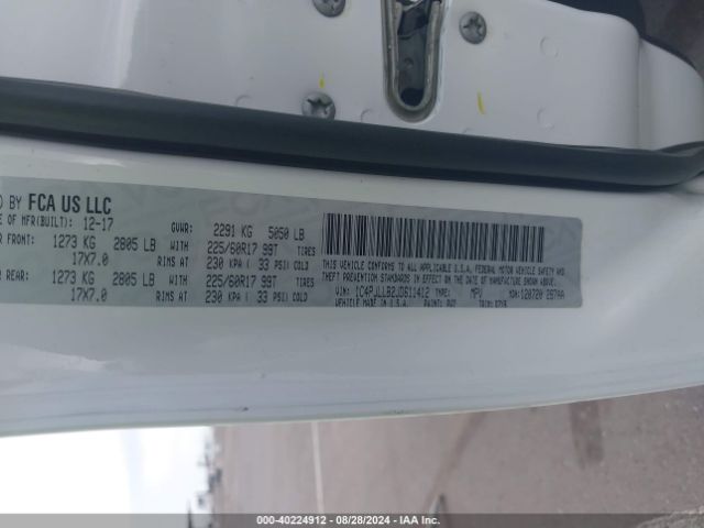 1C4PJLLB2JD611412 Jeep Cherokee Latitude Plus Fwd