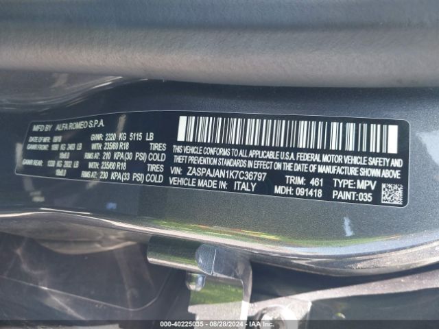ZASPAJAN1K7C36797 Alfa Romeo Stelvio Rwd