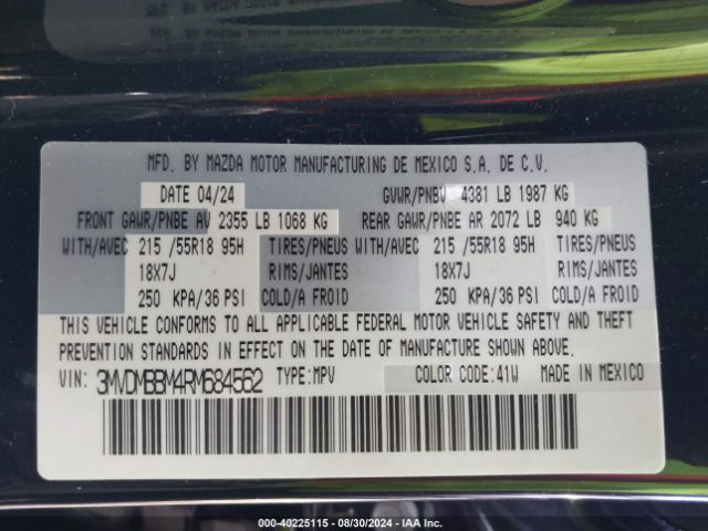 3MVDMBBM4RM684562 Mazda Cx-30 2.5 S Select Sport