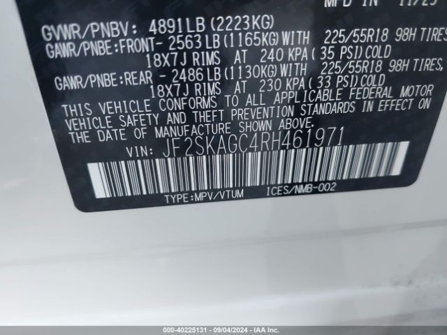 JF2SKAGC4RH461971 Subaru Forester Sport