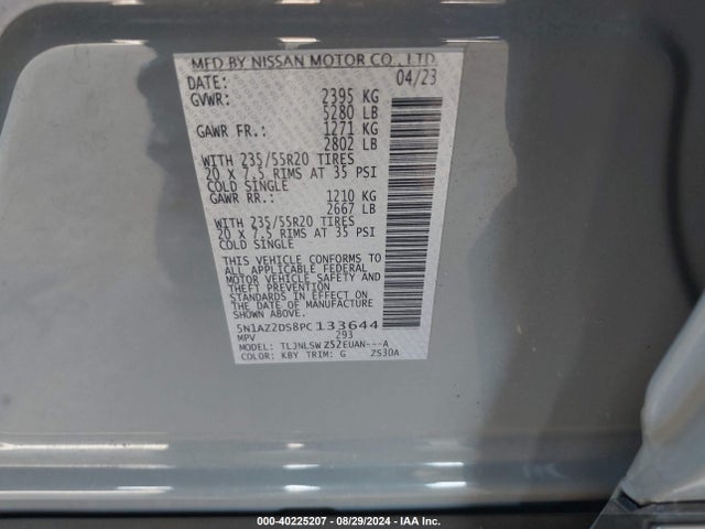 Nissan Murano Platinum Intelligent Awd 2023 5N1AZ2DS8PC133644 Image 9