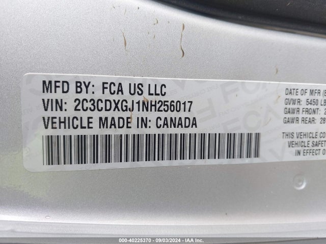 2C3CDXGJ1NH256017 Dodge Charger Scat Pack