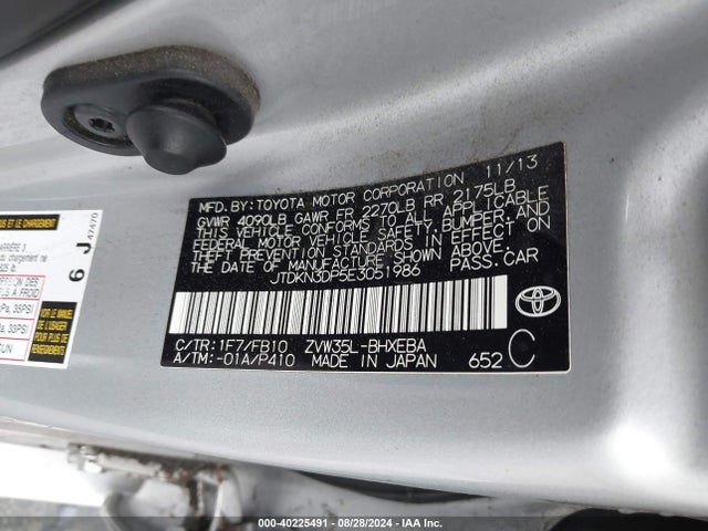 JTDKN3DP5E3051986 Toyota PRIUS PLUG-IN