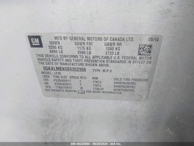 2GKALMEK6E6352368 GMC Terrain Sle-1