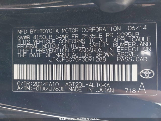 Scion 2ar-fe 2015 JTKJF5C75F3091288 Image 9