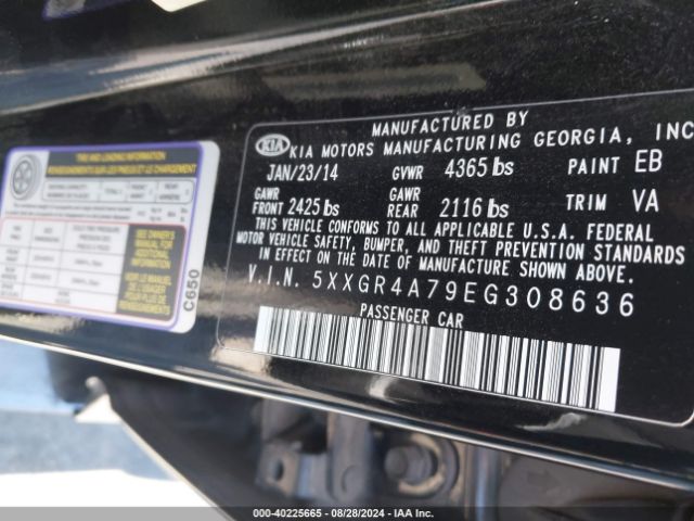 5XXGR4A79EG308636 KIA OPTIMA SX