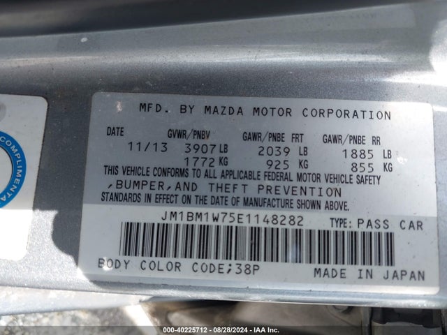 JM1BM1W75E1148282 Mazda Mazda3 I Grand Touring