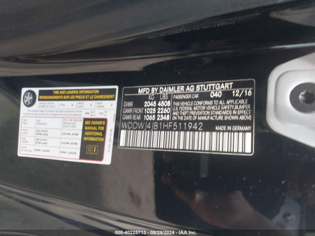 WDDWJ4JB1HF511942 Mercedes-Benz C 300