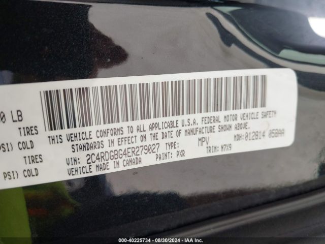 2C4RDGBG4ER279027 Dodge Grand Caravan Se 30th Anniversary