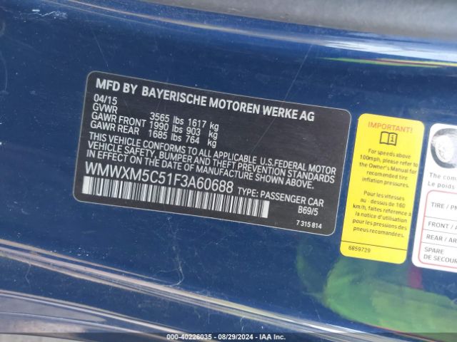 WMWXM5C51F3A60688 Mini Hardtop Cooper