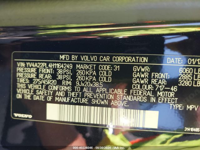 2017 VOLVO XC90 YV4A22PL4H1164249 Photo 8