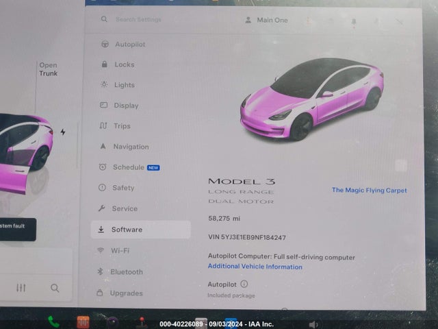2022 TESLA MODEL 3 5YJ3E1EB9NF184247 Photo 6