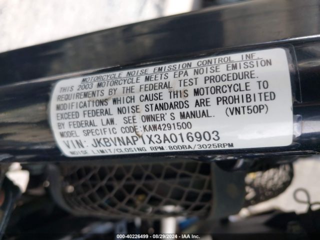 2003 KAWASAKI VN1500 JKBVNAP1X3A016903 Photo 9