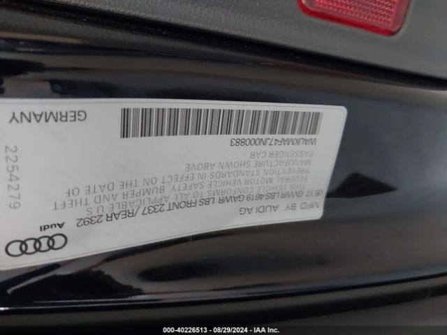 WAUKMAF47JN000883 Audi A4 2.0t Tech Ultra Premium/2.0t Ultra Premium