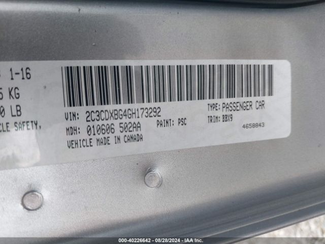2C3CDXBG4GH173292 Dodge Charger Se