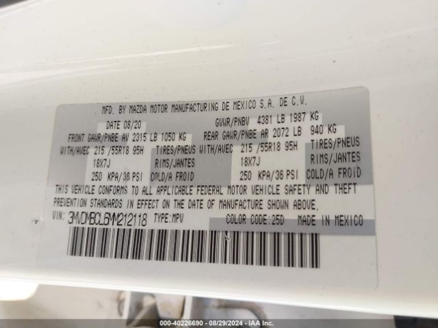 3MVDMBCL6MM212118 Mazda Cx-30 Preferred