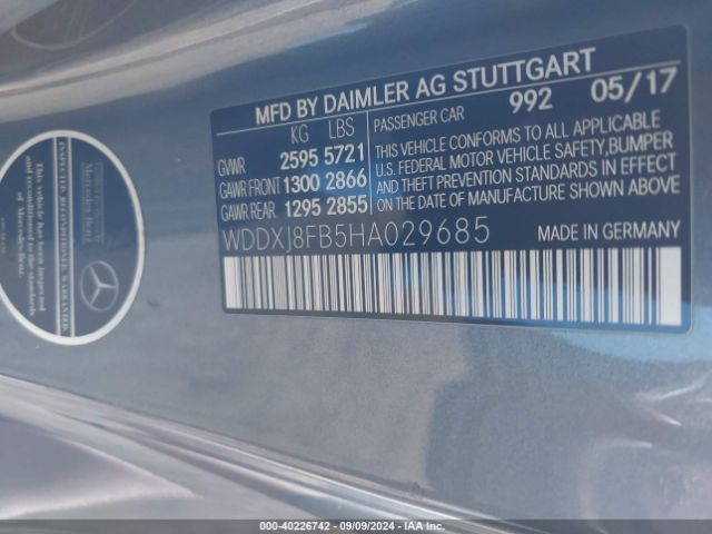 WDDXJ8FB5HA029685 Mercedes-Benz S 550 4matic