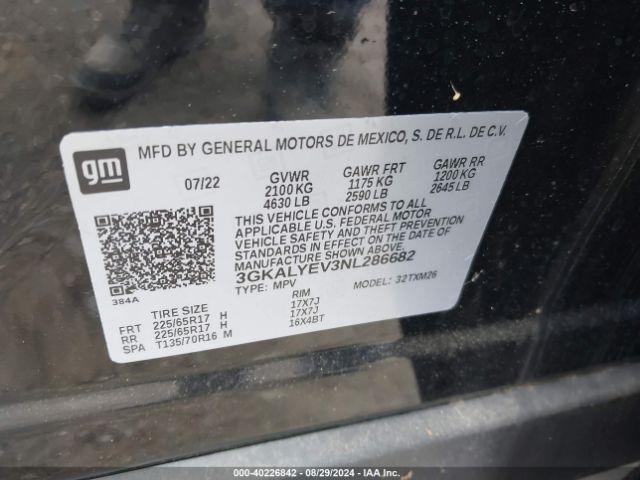 3GKALYEV3NL286682 GMC Terrain Awd At4
