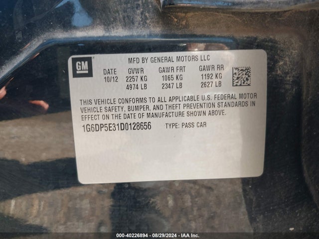 2013 CADILLAC CTS 1G6DP5E31D0128656 Photo 8