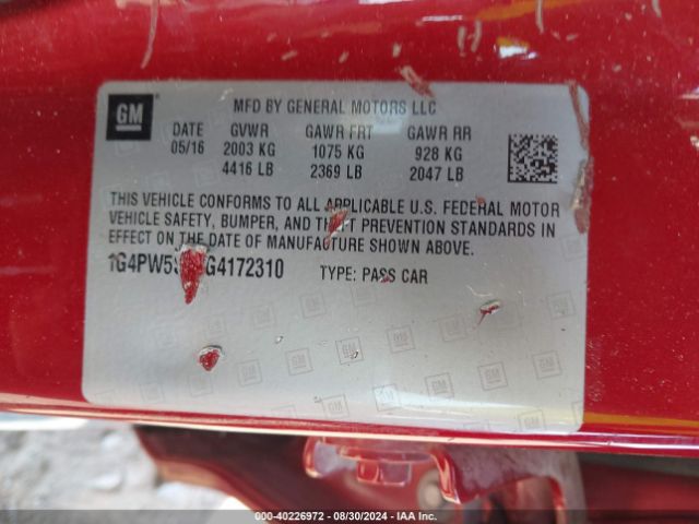 1G4PW5SK7G4172310 Buick Verano Sport Touring Group