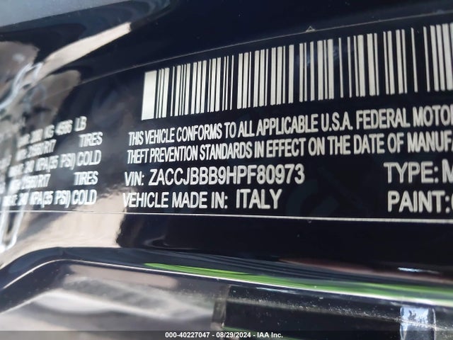 Jeep Renegade Latitude 4x4 2017 ZACCJBBB9HPF80973 Image 9