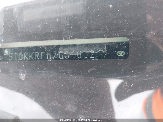 Toyota Highlander Xle V6 2016 5TDKKRFH7GS160212 Image 9