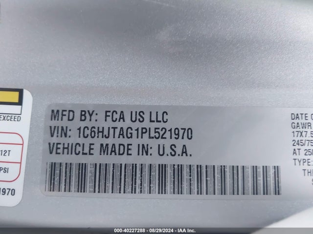 1C6HJTAG1PL521970 Jeep Gladiator Sport S 4x4