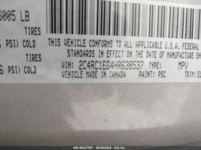 2C4RC1EG4HR638537 Chrysler Pacifica Touring-l Plus