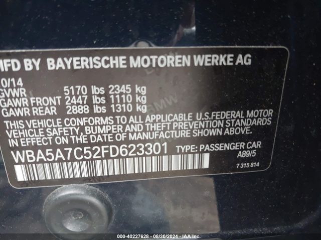 WBA5A7C52FD623301 BMW 528i Xdrive