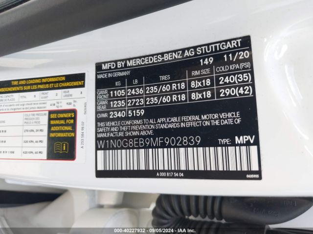 W1N0G8EB9MF902839 Mercedes-Benz Glc 300 4matic Suv