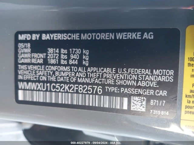 2019 MINI HARDTOP WMWXU1C52K2F82576 Photo 8