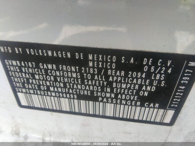 3VW5M7BU2RM096899 Volkswagen Jetta 1.5t S