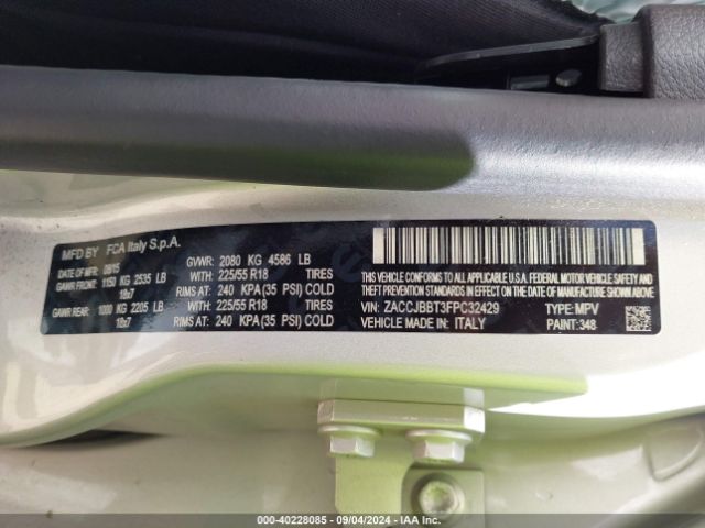 ZACCJBBT3FPC32429 Jeep Renegade Latitude